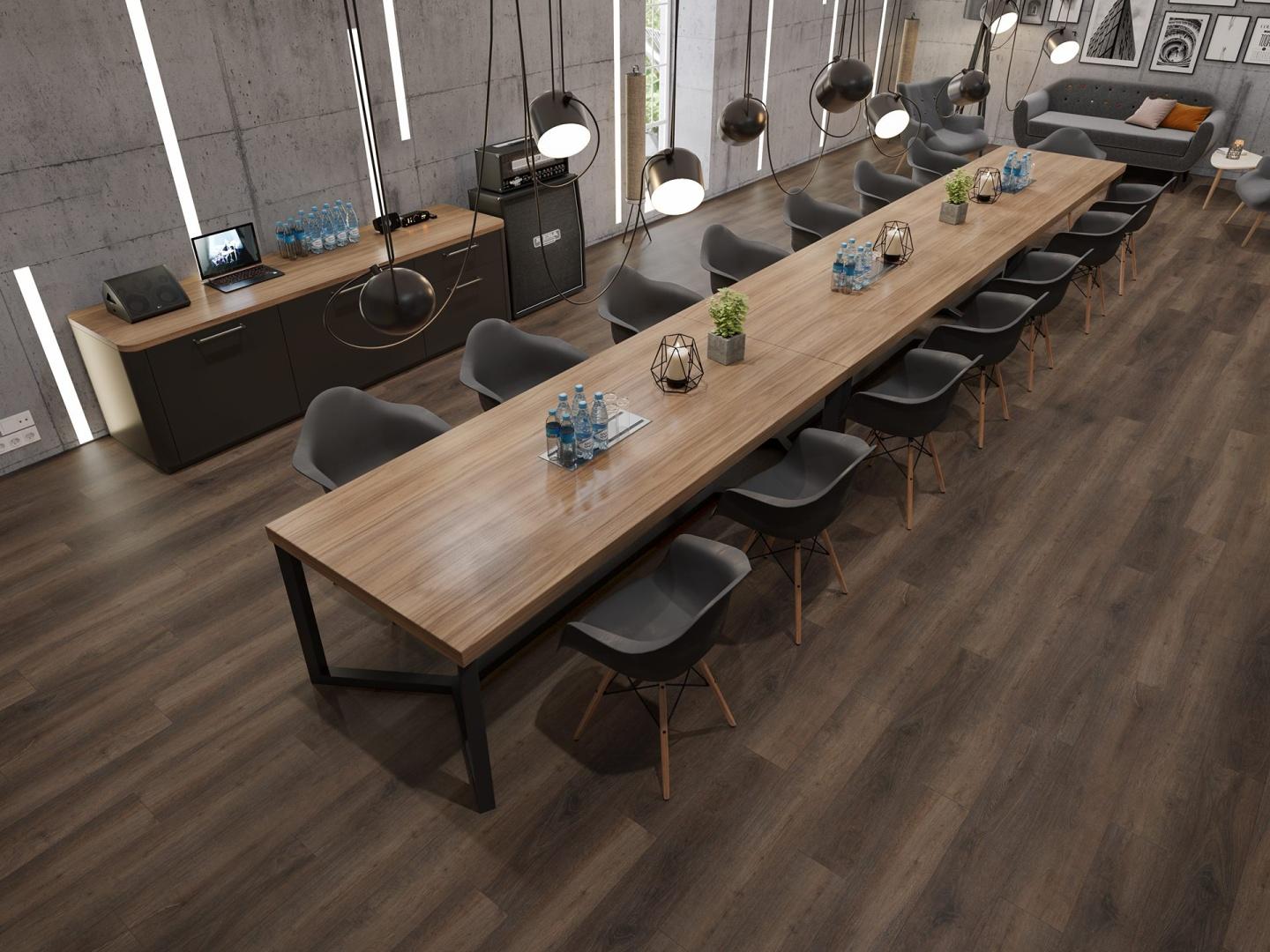 Кварцвиниловая плитка Alpine Floor клеевая Easy Line Дуб Левитан ЕСО 3-43 1219,2×184,15×3 фото в интерьере